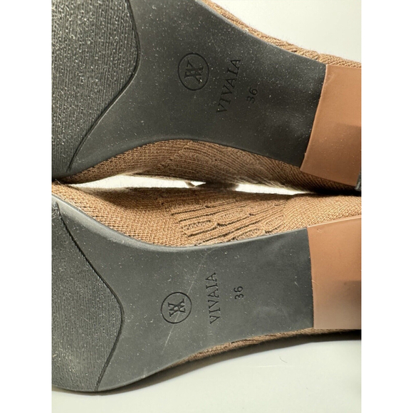 VIVAIA-Vera-Square-Toe Sustainable Wool Oxford Heels Dapple Brown EU 36(5.5) - Picture 10 of 11